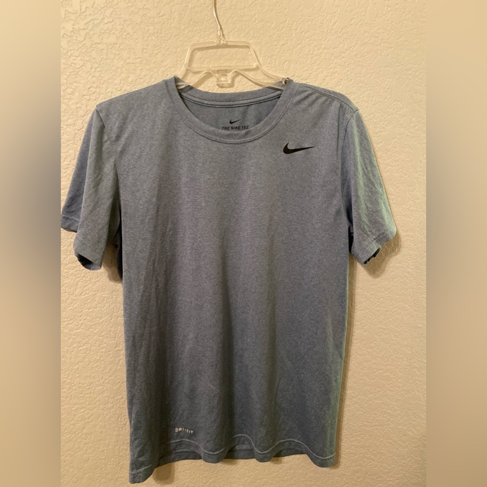 Nike gray blue dri-fit short sleeve